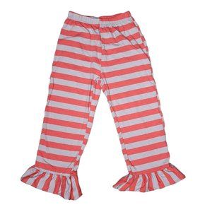 Sado NWT grey red bell bottoms ruffle flare leg leggings size 7/8 years